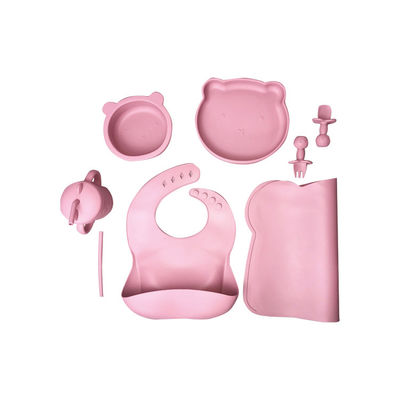 acheter Ensemble de alimentation de bébé durable de silicone 6 PCs BPA plats libres Straw Sippy Cup online manufacture