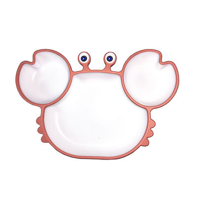 acheter La cuvette d'aspiration de silicone de forme de crabe a divisé la catégorie comestible écologique pour des bébés online manufacture