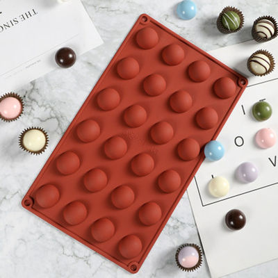 acheter Moules multi ronds de fondant de silicone de cavité du moule DIY de chocolat d'en demi-cercle online manufacture