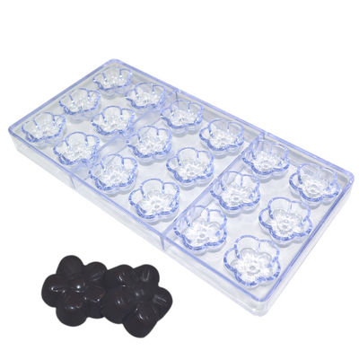 acheter La fleur en plastique de polycarbonate a formé réutilisable de moules de chocolat stockée online manufacture