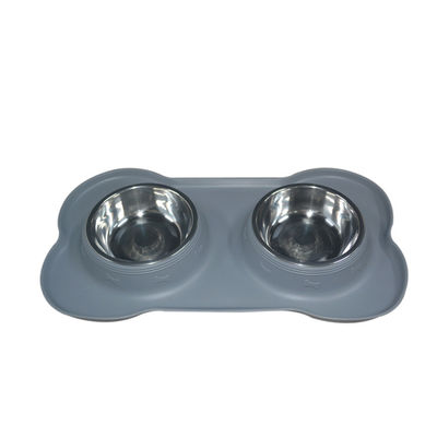 acheter Les doubles approvisionnements d'animal familier de silicone de paquet ont adapté Logo Dog Pet Feeding Bowls aux besoins du client online manufacture
