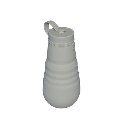 acheter Sports en plein air de Grey Silicone Collapsible Drinking Bottle pliant la bouteille d'eau 500ml online manufacture
