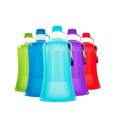acheter Poche de sac de silicone augmentant l'eau potable 500ml pliante adaptée aux besoins du client de double cachetage online manufacture