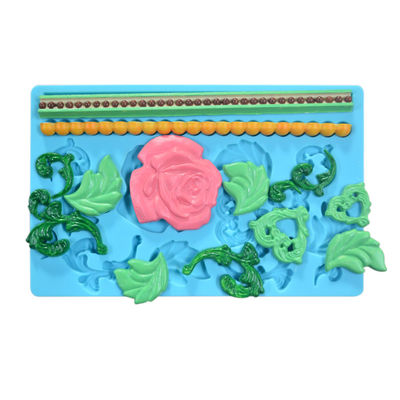 acheter Les ustensiles de cuisson de silicone de fleur durcissent faisant des moules de fondant de silicone de dentelle de meubles online manufacture
