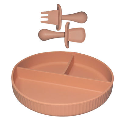 acheter MHC Appareils de table pour bébés Série d'alimentation en silicone Plate fourchette et cuillère pour tout-petits online manufacture