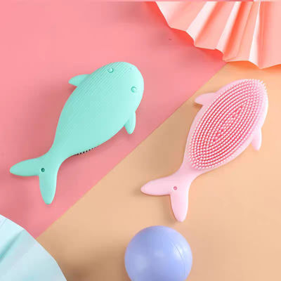 acheter MHC Pinceau de bain en silicone ensemble corps produits de bain pour bébés mignon nettoyage du visage épurateur de cheveux pour la douche online manufacture