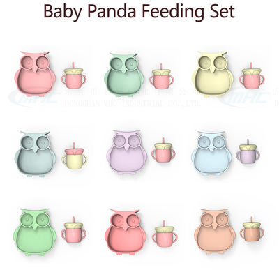 acheter MHC Owl Produits d'alimentation pour bébés Ensemble d'alimentation en silicone Cuve couvercle cuillère pour nourrir bébé online manufacture