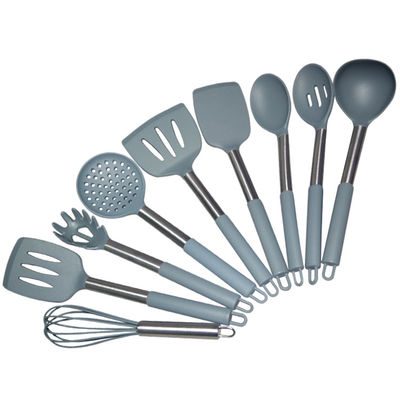 L'ustensile de Gray Silicone Spatula Kitchenaid Cookware de 12 morceaux a placé adapté aux besoins du client