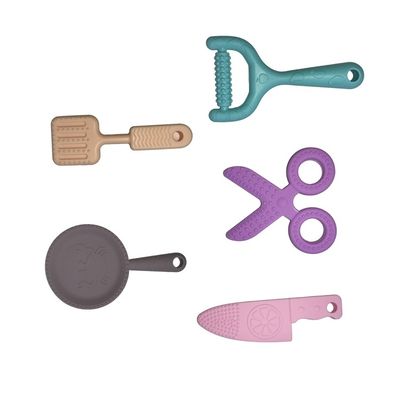 5 couleur adaptée aux besoins du client libre non toxique du silicone BPA de Teether de bébé de morceau