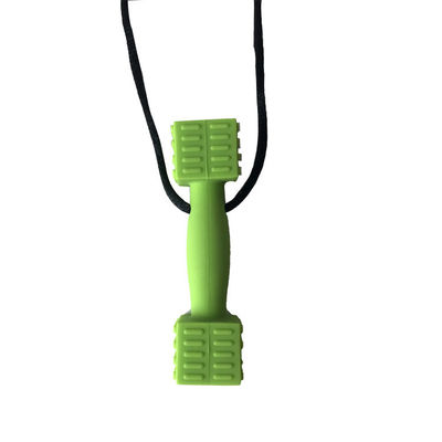 Mastication infantile douce Toy With Thread de catégorie comestible de Teether de bébé de silicone de forme de marteau