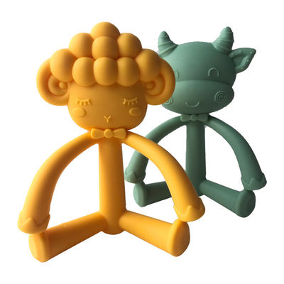 Le bébé Teether de forme de bande dessinée joue le silicone libre Teether de la catégorie comestible BPA DIY