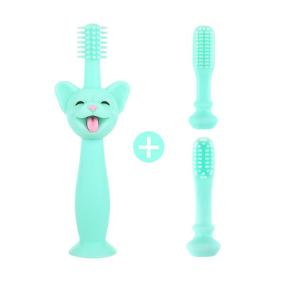 La dentition infantile de silicone joue la forme principale de porc de catégorie comestible de brosse à dents