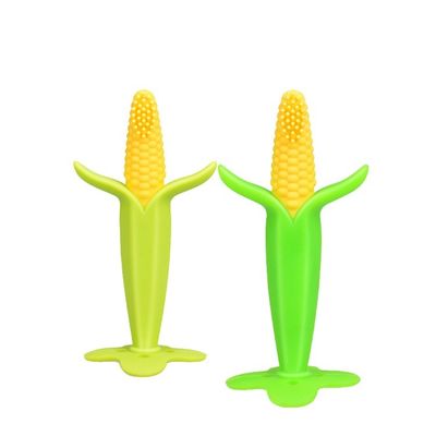 Le maïs forment le bébé unisexe Teether de silicone faisant ses dents la brosse à dents infantile Teether