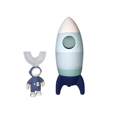 Couleur de Rocket Toy Teeth Brush Decoration Customized de bébé de silicone