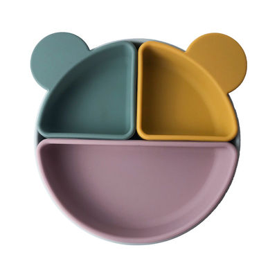 Aspiration 2022 de alimentation d'ensemble de plat d'enfants de Bpa de vaisselle de catégorie comestible de bébé libre de silicone