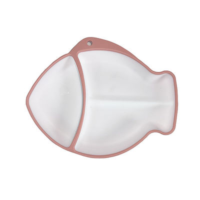 Le dîner formé par poissons modernes plaque les ustensiles de alimentation de bébé de silicone adaptés aux besoins du client