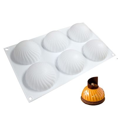 Le logo fait sur commande LFGB de silicone de gâteau de cavités décoratives faites main du moule 6 a approuvé