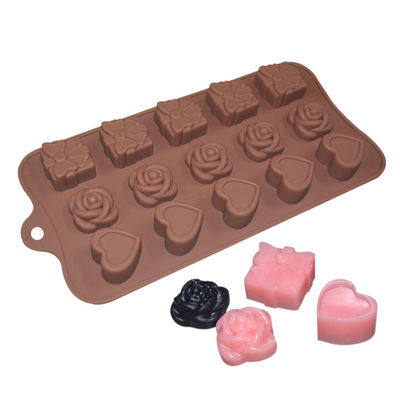 Gâteau fait sur commande de Rose Heart Shaped For Candy de moules de chocolat de silicone