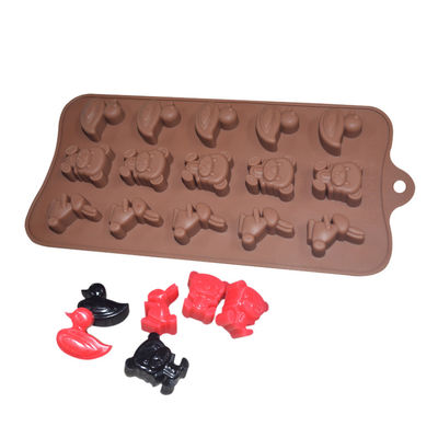 Le chocolat fait sur commande formé animal moule le silicone de Brown adapté aux besoins du client