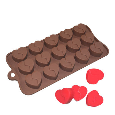 Le chocolat fait sur commande de LFGB moule le moule en forme de coeur de silicone de gâteau de mousse