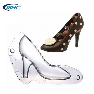 Outils de cuisson du talon haut 3D de chaussure de chocolat de polycarbonate fait sur commande de moule