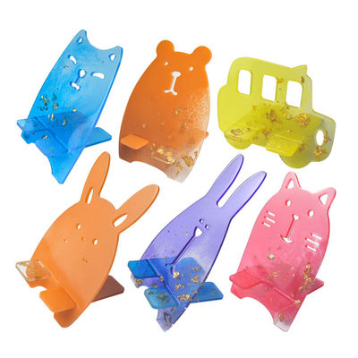 Les moules de silicone pour la résine colorée mobile de modèle de bande dessinée du support 9pcs moule les bijoux époxydes