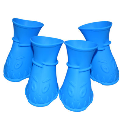 L'animal familier adapté aux besoins du client de silicone de forme fournit les chaussures viables stockées de chien de silicone