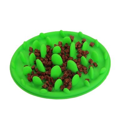 Cuvette lente Cat Bowl Waterproof de consommation lente viable de chien de conducteur de silicone