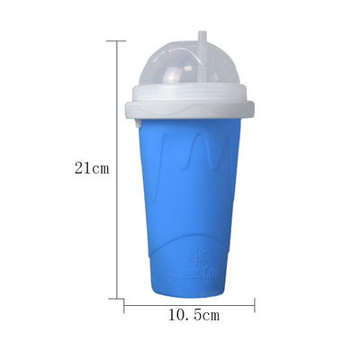 Tasse extérieure de Smoothie de conteneur de crème glacée de silicone adaptée aux besoins du client avec le couvercle