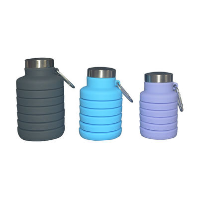Bouteilles d'eau pliantes écologiques stockées de la bouteille d'eau 500ml de silicone