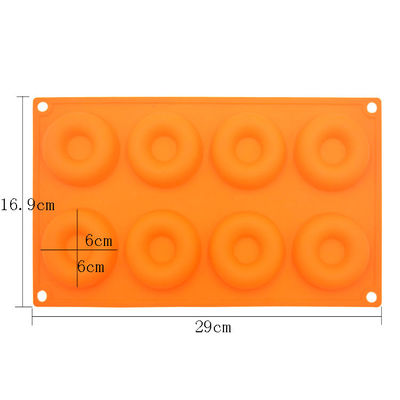 8 le gâteau de silicone de la cavité 3D moule le beignet forment les moules faits sur commande de savon