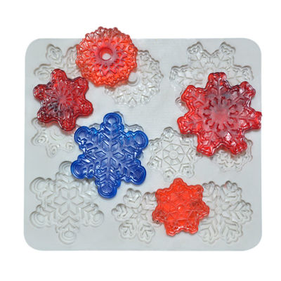 Le silicone de fondant de gâteau de silicone moule la forme faite main de flocon de neige de Diy de catégorie comestible