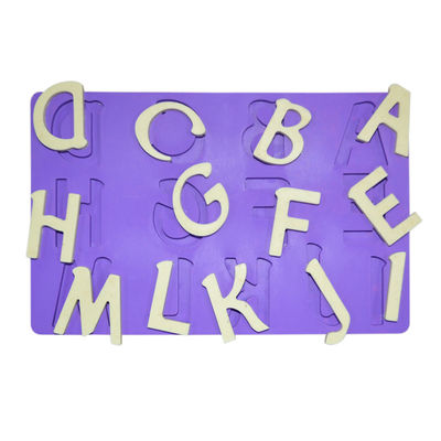 Le gâteau de lettre de silicone d'OEM moule le moule de étude anglais de gâteau d'alphabet de fondant