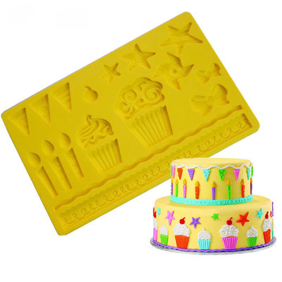 Le fondant de cuisson de mariage d'anniversaire d'ustensiles de silicone multi de couche moule pour le gâteau