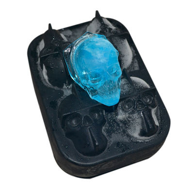 Le moule viable de glaçon du crâne 3D de moule de glace de silicone d'été a adapté aux besoins du client