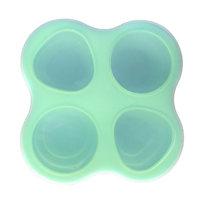 4 plateaux de stockage de congélateur d'aliment pour bébé d'outil de cuisine de silicone de cavités avec le couvercle