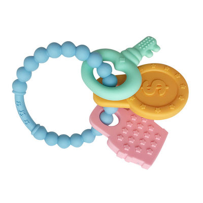 Agrafe écologique Ring Teether de tétine de catégorie comestible de produits de silicone de bébé