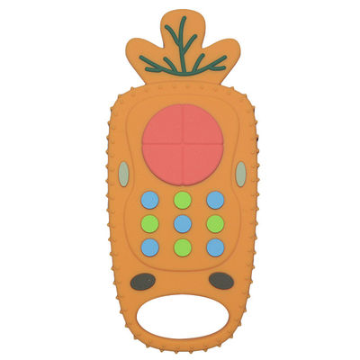 Jouet à télécommande de bébé de Teether MHC de carotte de dentition de silicone
