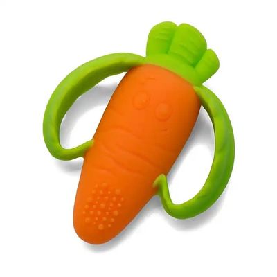 Le bébé Teether, silicone de silicone de MHC d'enfants de carotte joue fait sur commande