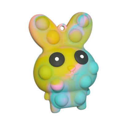 Oeuf de pâques Bunny Pop It Toy, bruit doux de rebondissement de silicone d'oeil de pincement qu'il jouent
