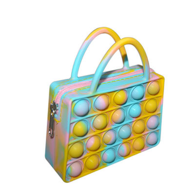 Sac à chaînes mignon de bruit de bourse de silicone pour la bande dessinée Mini Kids Fidget de mode de la petite fille DIY