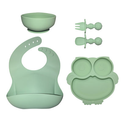 Le bébé de MHC que l'alimentation de silicone plaque 6 PCs place la nourriture non-toxique Tray Dishes de vaisselle de bébé