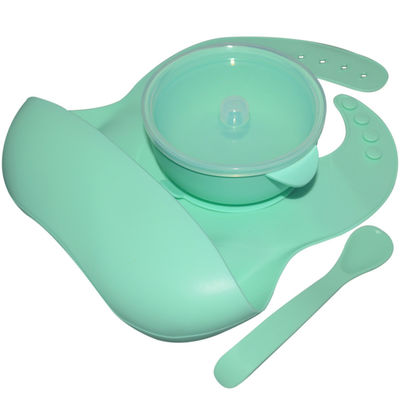 Ensemble de alimentation de bébé de silicone de MHC poids léger ergonomique de conception non toxique