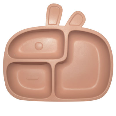 Le silicone de bébé de MHC a divisé le plat avec du silicone libre de l'aspiration BPA l'animal que réglé de alimentation a formé