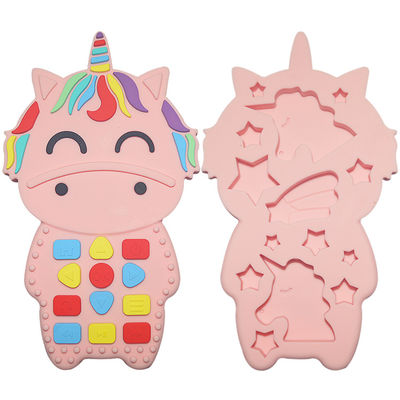 Mastication faite sur commande Toy Silicone Baby Teether For de silicone faisant ses dents le soulagement de la douleur