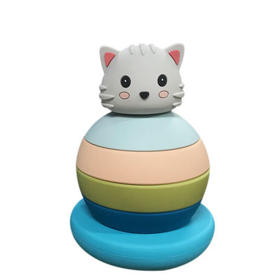 Montessori éducatif Silicone empilage Blocs jouet pour les enfants apprentissage