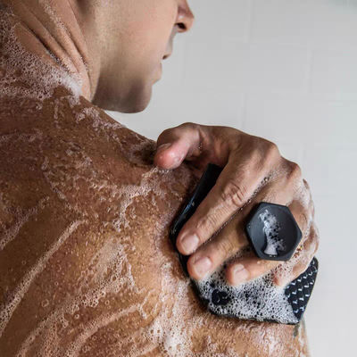 MHC Produits de bain pour bébés Noir Exfoliant Massage du cuir chevelu Nettoyage du visage Nettoyage du visage Laver le bain Corps Beau pinceau en silicone