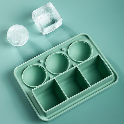 MHC plateaux de glaçons pour congélateur silicone avec couvercle grand carré et rond outils de crème glacée