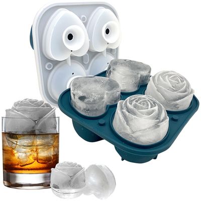 Outils de gâteau Type Moules personnalisation Taille carton Fleur Ice Cube plateaux avec couvercle et poubelle