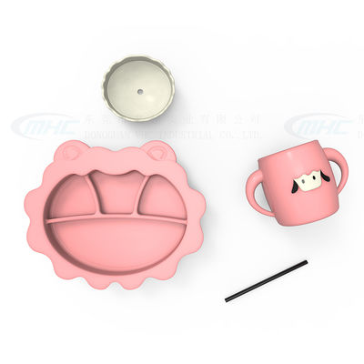 MHC moutons nouveau-nés de silicone de sevrage de la tasse d'alimentation Bowl cuillères à biberon Essentials plaque d'aspiration ensemble